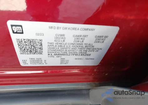 2023 Buick Encore Gx Preferred Fwd from USA, damaged, VIN KL4MMBS27PB145268